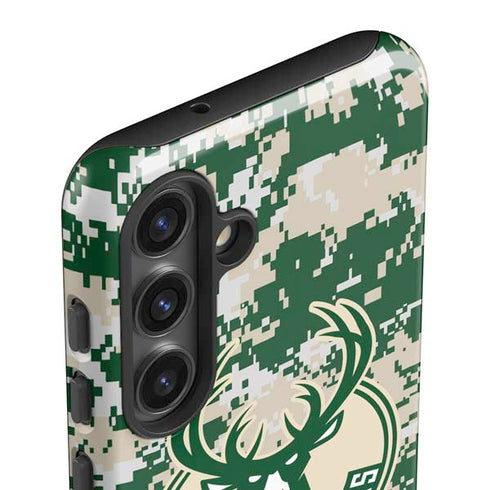 NBA Milwaukee Bucks Camo Digi Galaxy S25 Impact Case