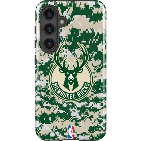 NBA Milwaukee Bucks Camo Digi Galaxy S25 Plus Impact Case