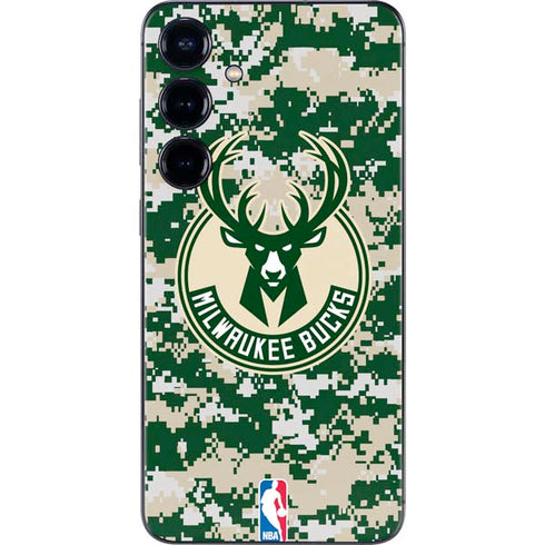 NBA Milwaukee Bucks Camo Digi Galaxy S24 Skin
