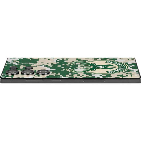 NBA Milwaukee Bucks Camo Digi Galaxy S25 Ultra Skin
