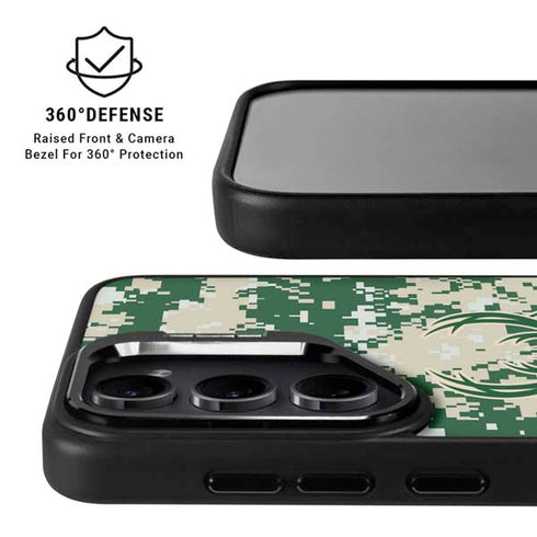NBA Milwaukee Bucks Camo Digi Galaxy S26 Kickstand Case