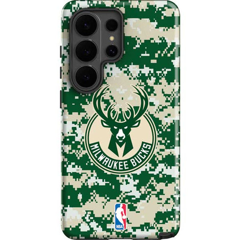 NBA Milwaukee Bucks Camo Digi Galaxy S26 Ultra Impact Case