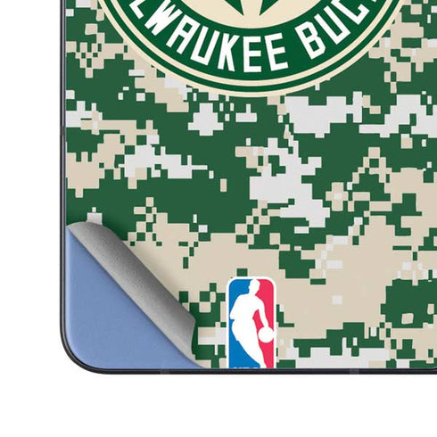 NBA Milwaukee Bucks Camo Digi Galaxy Z Fold5 5G Skin