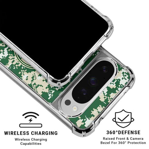 NBA Milwaukee Bucks Camo Digi Google Pixel 10 Pro XL Clear Case