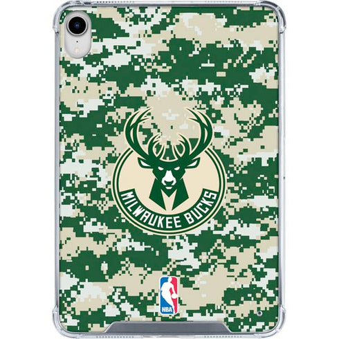 NBA Milwaukee Bucks Camo Digi iPad 11th Gen (2025) Clear Case