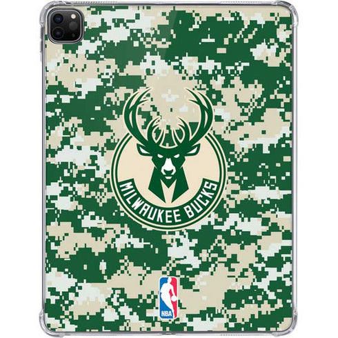 NBA Milwaukee Bucks Camo Digi iPad Pro 11in (2024) Clear Case