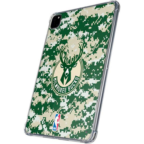 NBA Milwaukee Bucks Camo Digi iPad Pro 11in (2024) Clear Case
