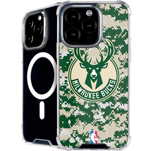 NBA Milwaukee Bucks Camo Digi iPhone 16 Pro Max MagSafe Case