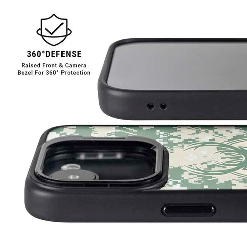 NBA Milwaukee Bucks Camo Digi iPhone 16e Kickstand Case