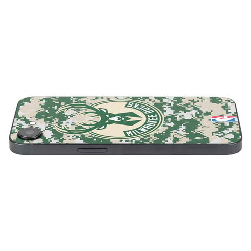 NBA Milwaukee Bucks Camo Digi iPhone 16e Skin