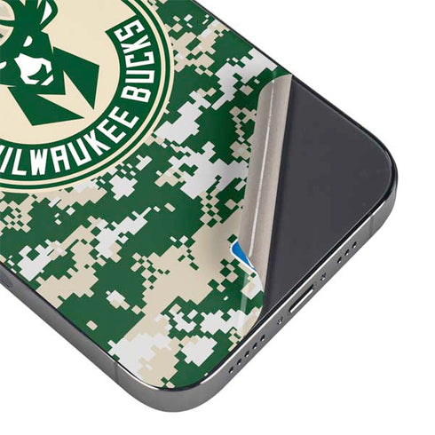 NBA Milwaukee Bucks Camo Digi iPhone 16e Skin