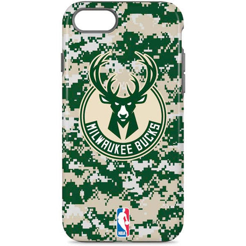 NBA Milwaukee Bucks Camo Digi iPhone Cases