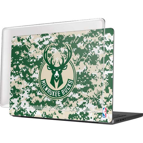 NBA Milwaukee Bucks Camo Digi MacBook Pro 14in (2021-24) Case plus Skin