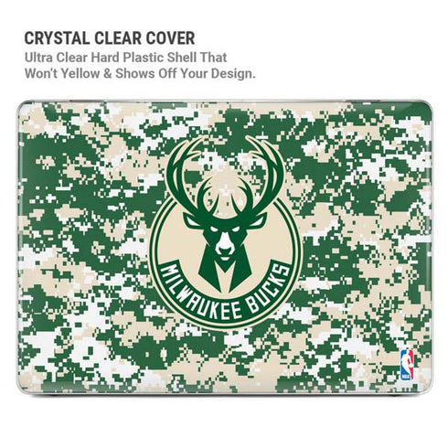 NBA Milwaukee Bucks Camo Digi MacBook Pro 14in (2021-24) Case plus Skin