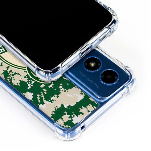 NBA Milwaukee Bucks Camo Digi Moto G 5G (2024) Clear Case