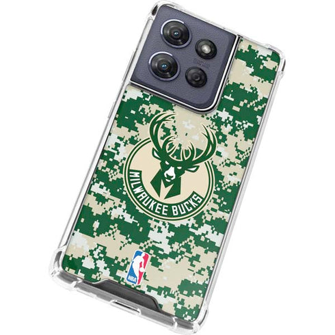 NBA Milwaukee Bucks Camo Digi Moto G Play 5G (2025) Clear Case