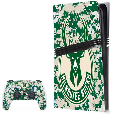 NBA Milwaukee Bucks Camo Digi PlayStation PS5 Skins