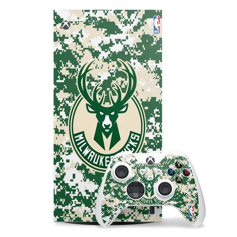 NBA Milwaukee Bucks Camo Digi Xbox Series X Skins