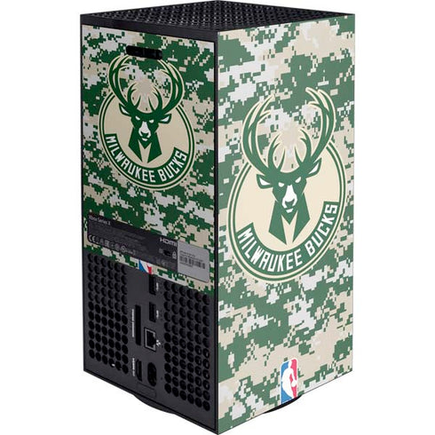 NBA Milwaukee Bucks Camo Digi XBox Series X Digital Edition Console Skin