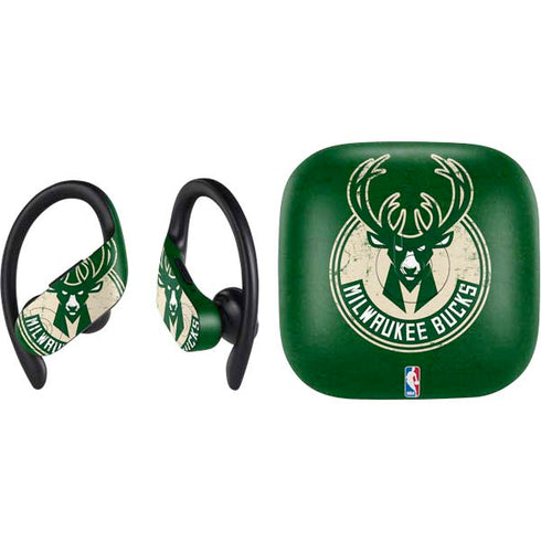 NBA Milwaukee Bucks Green Distressed PowerBeats Pro Skin