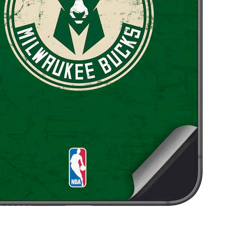 NBA Milwaukee Bucks Green Distressed Galaxy A16 5G Skin