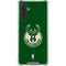 NBA Milwaukee Bucks Green Distressed Galaxy A17 Clear Case
