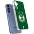 NBA Milwaukee Bucks Green Distressed Galaxy A35 5G Clear Case