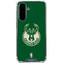 NBA Milwaukee Bucks Green Distressed Galaxy A36 5G Clear Case