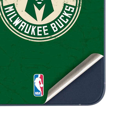NBA Milwaukee Bucks Green Distressed Galaxy A36 5G Skin