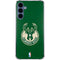 NBA Milwaukee Bucks Green Distressed Galaxy A55 5G Clear Case