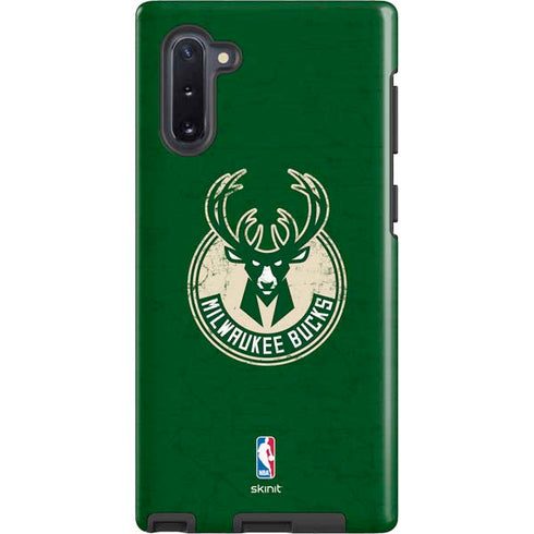 NBA Milwaukee Bucks Green Distressed Galaxy Cases