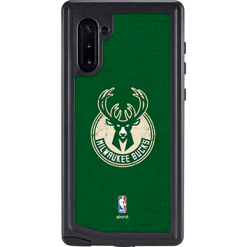 NBA Milwaukee Bucks Green Distressed Galaxy Cases