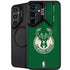 NBA Milwaukee Bucks Green Distressed Galaxy S24 FE Kickstand Case