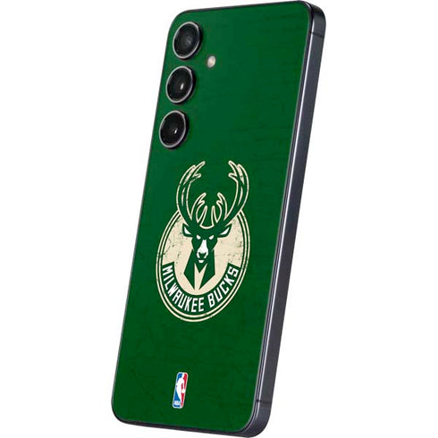 NBA Milwaukee Bucks Green Distressed Galaxy S24 Plus Skin