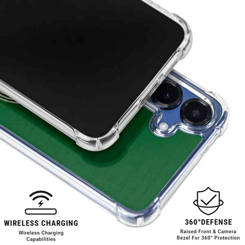 NBA Milwaukee Bucks Green Distressed Galaxy S25 Plus Clear Case