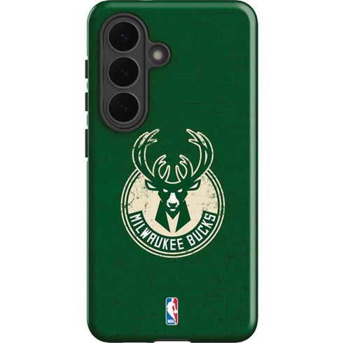 NBA Milwaukee Bucks Green Distressed Galaxy S26 Impact Case