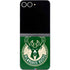 NBA Milwaukee Bucks Green Distressed Galaxy Z Flip6 Skin
