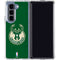 NBA Milwaukee Bucks Green Distressed Galaxy Z Fold5 5G Clear Case