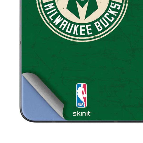 NBA Milwaukee Bucks Green Distressed Galaxy Z Fold5 5G Skin