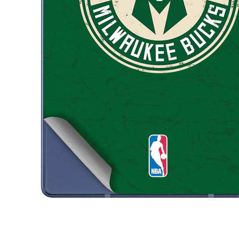 NBA Milwaukee Bucks Green Distressed Galaxy Z Fold6 Skin