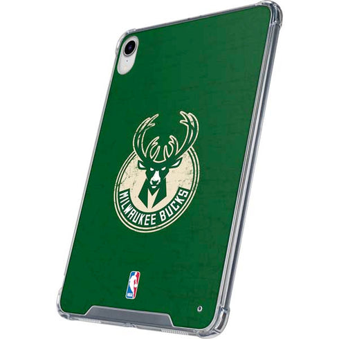 NBA Milwaukee Bucks Green Distressed iPad 11th Gen (2025) Clear Case