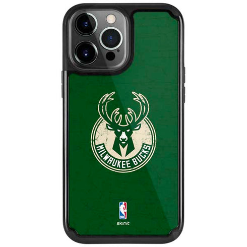 NBA Milwaukee Bucks Green Distressed iPhone Cases