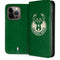 NBA Milwaukee Bucks Green Distressed iPhone 13 Pro Folio Case