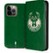 NBA Milwaukee Bucks Green Distressed iPhone 14 Pro Max Folio Case