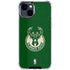 NBA Milwaukee Bucks Green Distressed iPhone 15 Clear Case