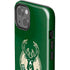NBA Milwaukee Bucks Green Distressed iPhone 15 Impact Case