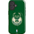 NBA Milwaukee Bucks Green Distressed iPhone 16 Magsafe Impact Case