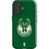 NBA Milwaukee Bucks Green Distressed iPhone 16 Plus Impact Case