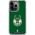 NBA Milwaukee Bucks Green Distressed iPhone 16 Pro Clear Case