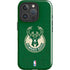 NBA Milwaukee Bucks Green Distressed iPhone 16 Pro Impact Case